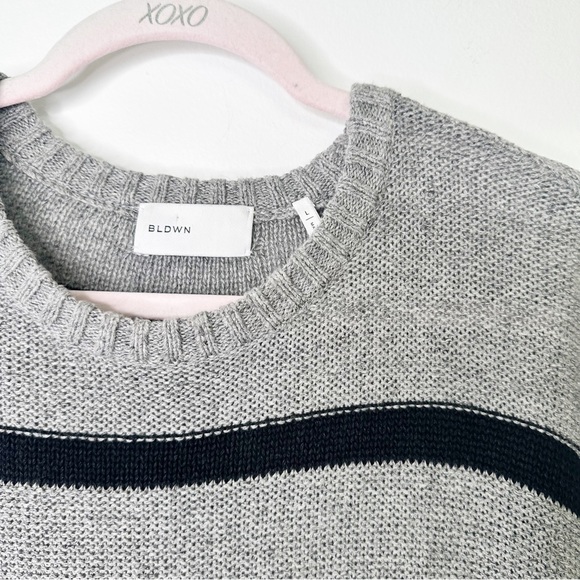 BLDWN Linen Stripe Oversized Sweater Men’s Size Large - Picture 4 of 5